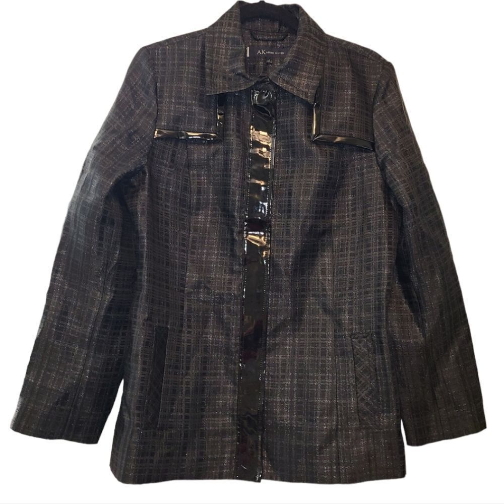 Metallic & Patent trimmed Anne Klein Jacket
